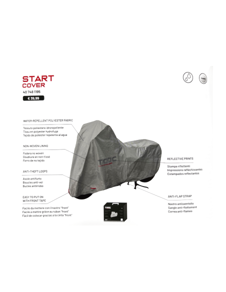 Telo Copri Scooter / Moto TAAC START Grigio TG. L
