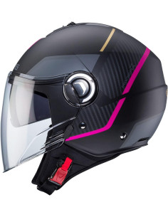 CASCO CABER RIVIERA V4X GEO Matt Black / Fuchsia