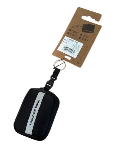 Borsello porta chiavi con zip Tucano Urbano Nero