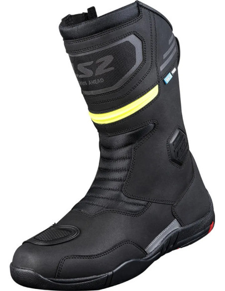 Goby Stivale moto impermeabile WP Nero H-V Giallo