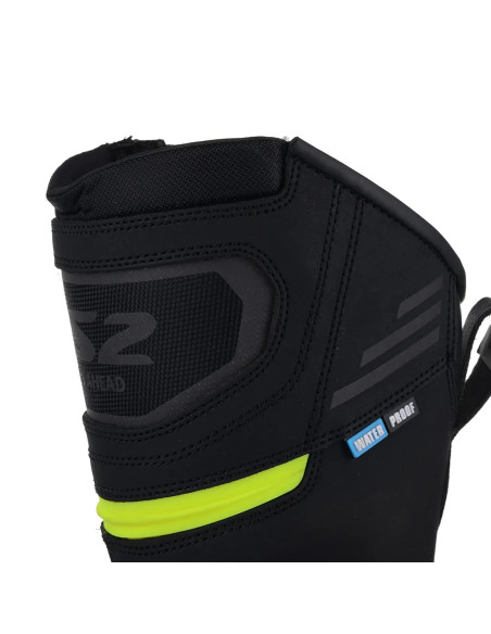Goby Stivale moto impermeabile WP Nero H-V Giallo