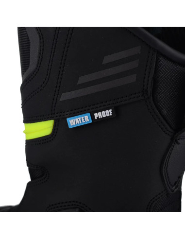 Goby Stivale moto impermeabile WP Nero H-V Giallo