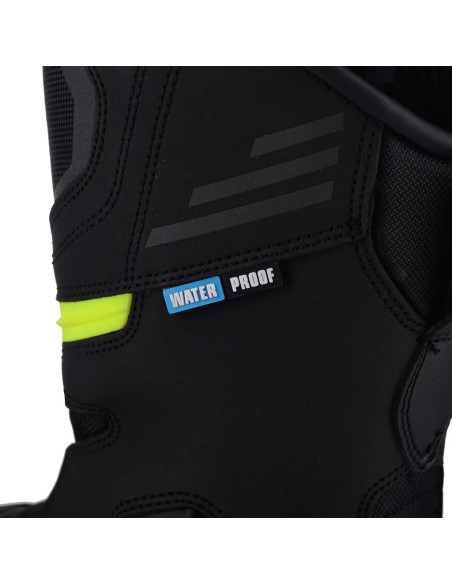 Goby Stivale moto impermeabile WP Nero H-V Giallo