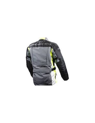 Giacca moto tecnica Lance Man WP Triplo Strato Certificata Grigio Giallo