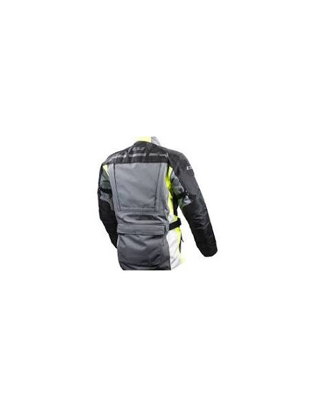 Giacca moto tecnica Lance Man WP Triplo Strato Certificata Grigio Giallo