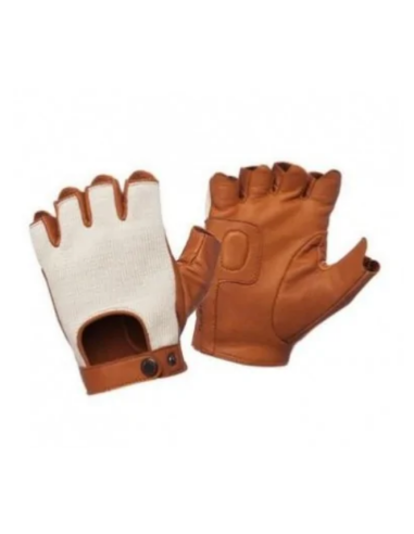 Guanti Gass mezze dita in pelle Tucano Urbano beige