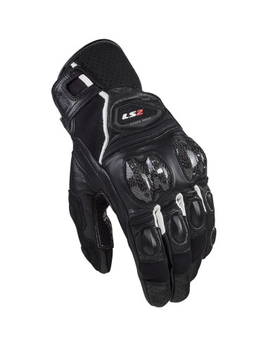 Guanti Moto In Pelle Estivi Ls2 Spark 2 AIR CE Nero Bianco