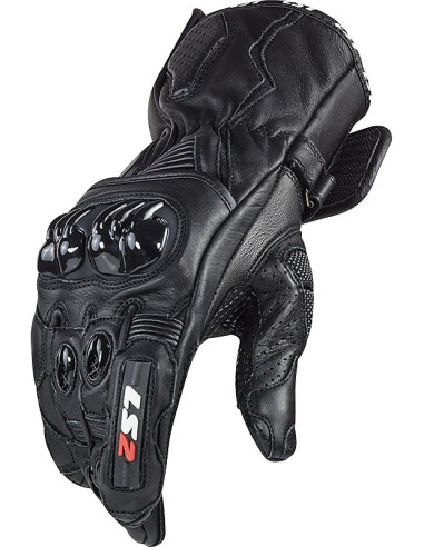 Guanti Moto In Pelle CE Sportivi Ls2 Swift Neri