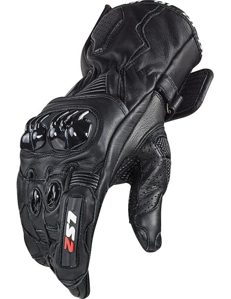 Guanti Moto In Pelle CE Sportivi Ls2 Swift Neri