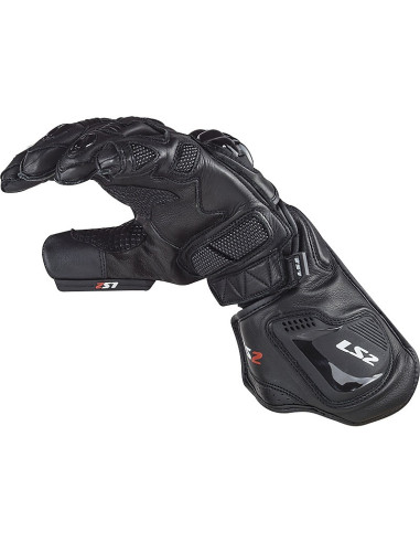 Guanti Moto In Pelle CE Sportivi Ls2 Swift Neri
