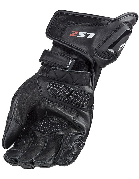 Guanti Moto In Pelle CE Sportivi Ls2 Swift Neri