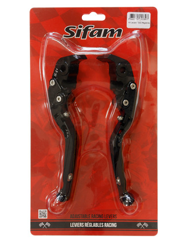 Kit Leve Freno e Frizione CNC Regolabili e Retraibili - Alluminio Nero BMW F 650 - F 700 - F 800