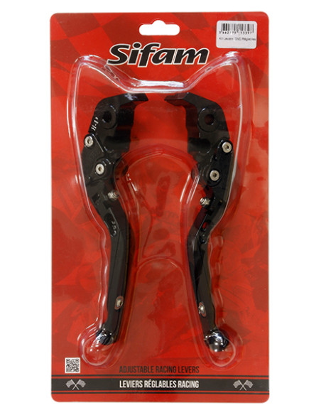 Kit Leve Freno e Frizione CNC Regolabili e Retraibili - Alluminio Nero BMW F 650 - F 700 - F 800