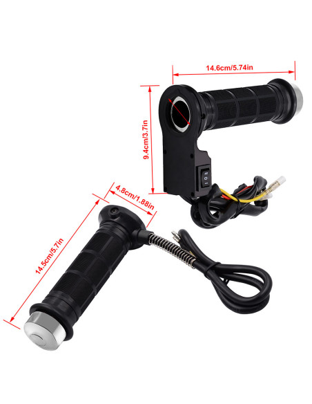 Manopole Riscaldate 12V 35W per Manubrio 22 mm Moto e Scooter