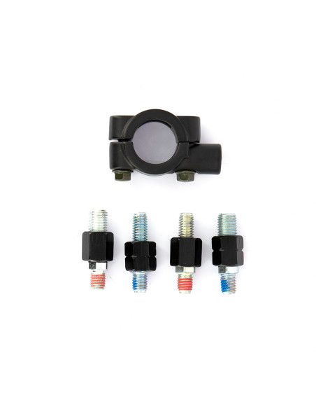 Specchietto retrovisore universale con supporto manubrio