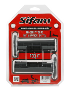 Coppia Manopole Cross Nere Lunghezza 120 mm 22 mm 2