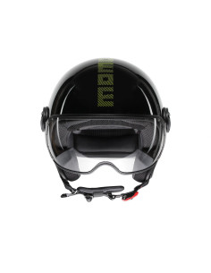 Casco FGTR CLASSIC Stripes E2206 Nero glitter / giallo fluo