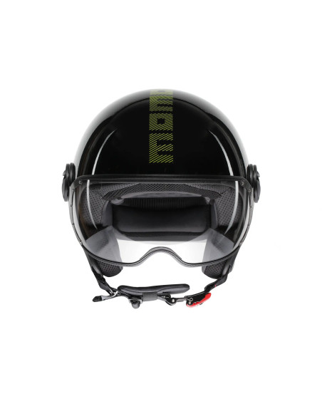 Casco FGTR CLASSIC Stripes E2206 Nero glitter / giallo fluo
