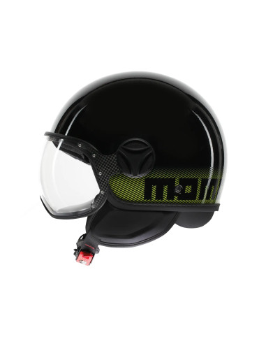 Casco FGTR CLASSIC Stripes E2206 Nero glitter / giallo fluo