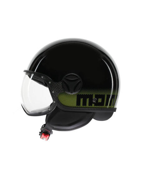 Casco FGTR CLASSIC Stripes E2206 Nero glitter / giallo fluo