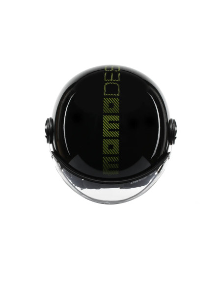 Casco FGTR CLASSIC Stripes E2206 Nero glitter / giallo fluo