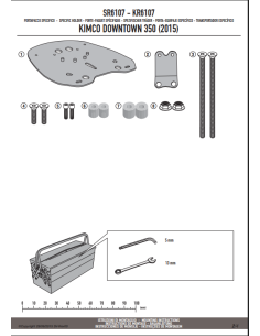 SR6107 Attacco posteriore per bauletto MONOKEY® o MONOLOCK® 2