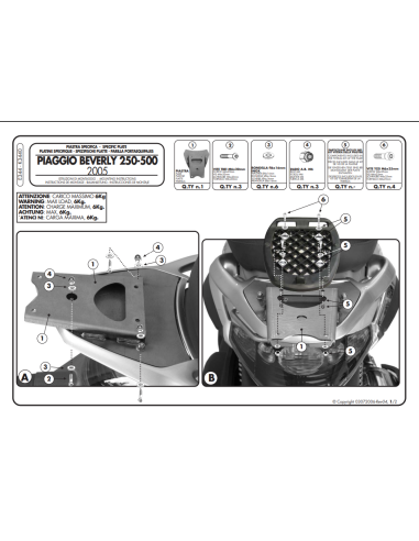 Givi E344 attacco MONOLOCK Piaggio Beverly