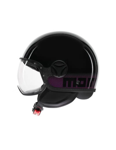 Casco FGTR CLASSIC Stripes E2206 Nero glitter / fucsia