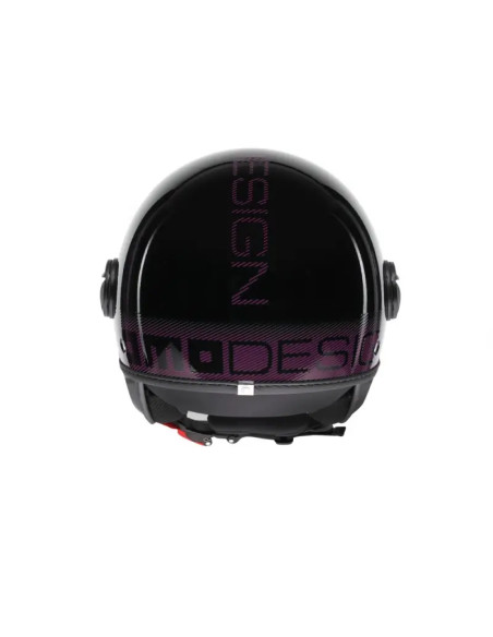 Casco FGTR CLASSIC Stripes E2206 Nero glitter / fucsia