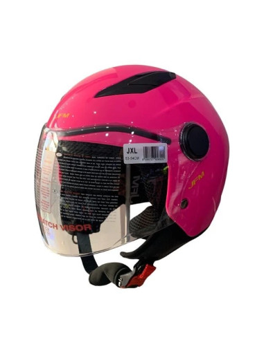 Casco Moto Scooter Bambino JFM BABY 720 ADVENTURE  Fucsia lucido