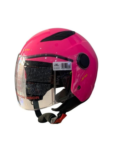Casco Moto Scooter Bambino JFM BABY 720 ADVENTURE  Fucsia lucido