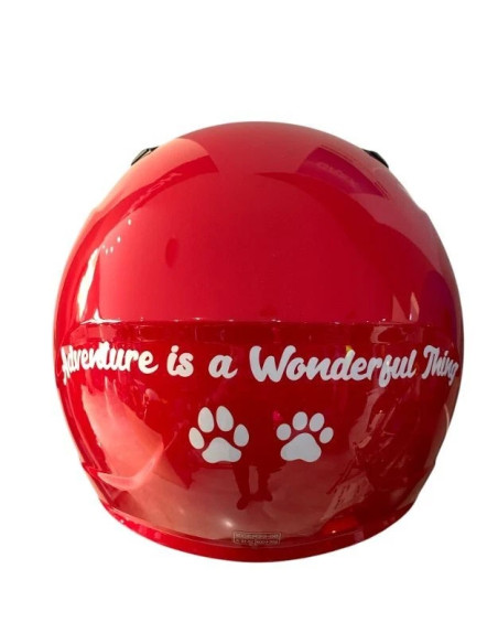 Casco Moto Scooter Bambino JFM BABY 720 ADVENTURE Rosso lucido