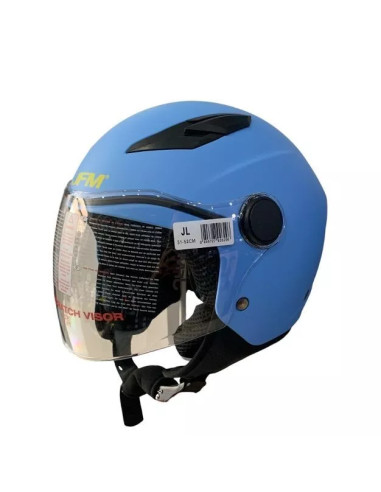 Casco Moto Scooter Bambino JFM BABY 710 Azzurro opaco