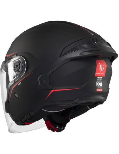 Casco Jet OF515 Cosmo Sv Solid Nero opaco