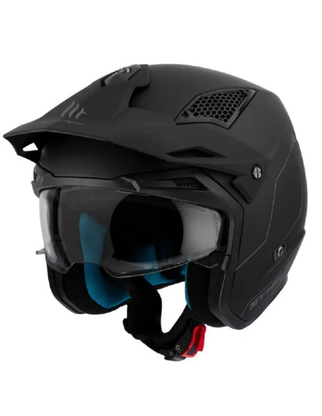 Casco Jet District Sv S Solid Nero opaco