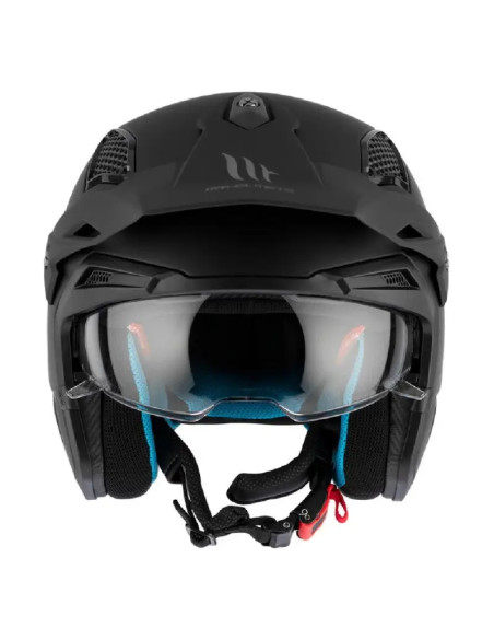 Casco Jet District Sv S Solid Nero opaco