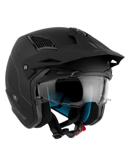Casco Jet District Sv S Solid Nero opaco
