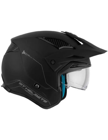 Casco Jet District Sv S Solid Nero opaco