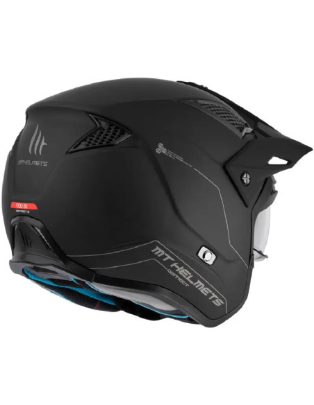 Casco Jet District Sv S Solid Nero opaco