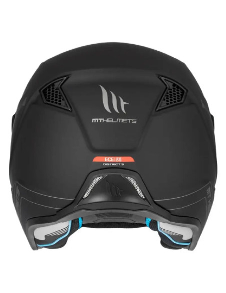 Casco Jet District Sv S Solid Nero opaco