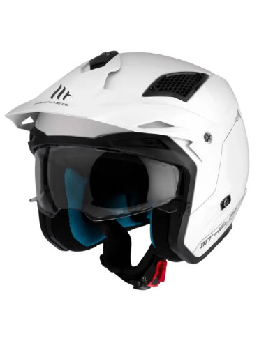 Casco Jet District Sv S Solid Bianco Lucido