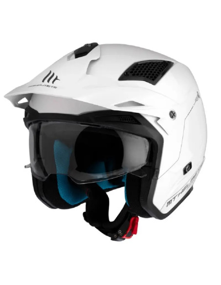 Casco Jet District Sv S Solid Bianco Lucido