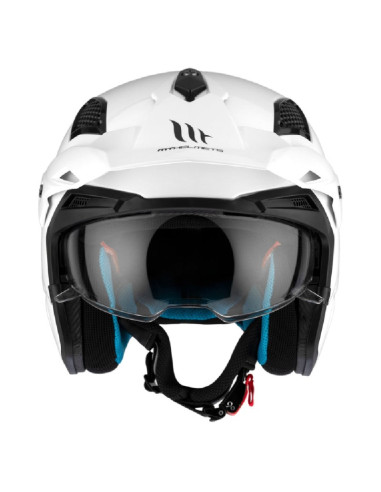 Casco Jet District Sv S Solid Bianco Lucido