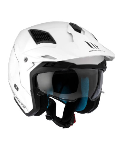 Casco Jet District Sv S Solid Bianco Lucido