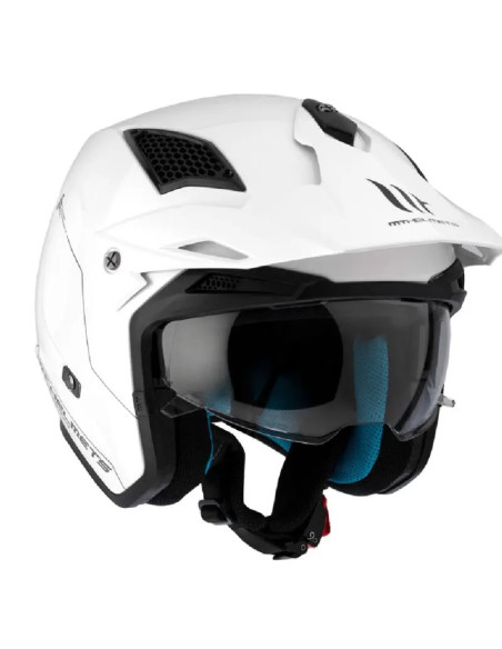 Casco Jet District Sv S Solid Bianco Lucido