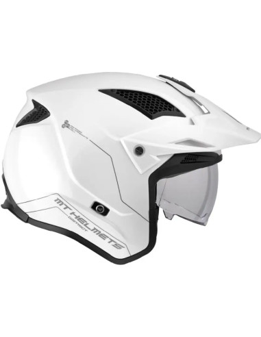 Casco Jet District Sv S Solid Bianco Lucido