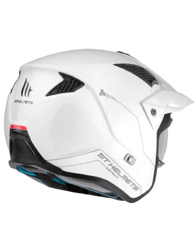 Casco Jet District Sv S Solid Bianco Lucido