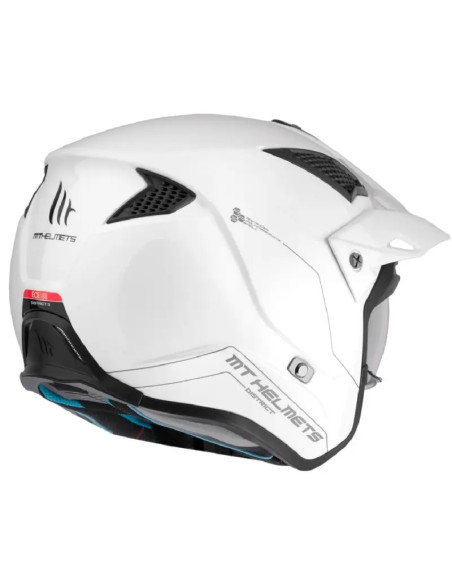 Casco Jet District Sv S Solid Bianco Lucido