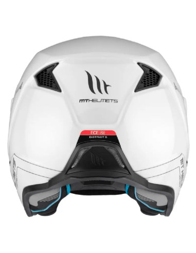 Casco Jet District Sv S Solid Bianco Lucido