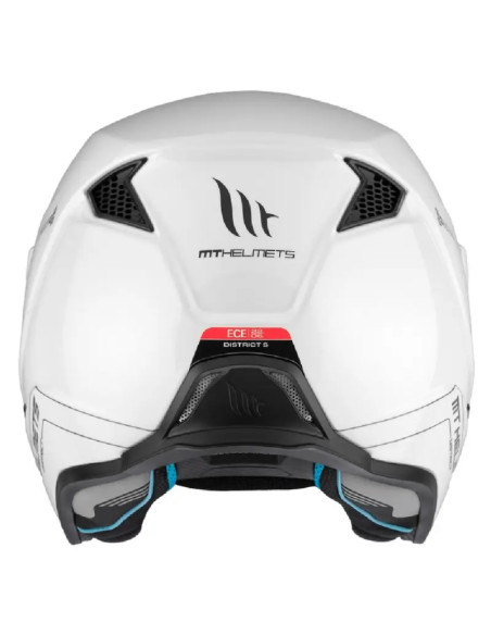 Casco Jet District Sv S Solid Bianco Lucido